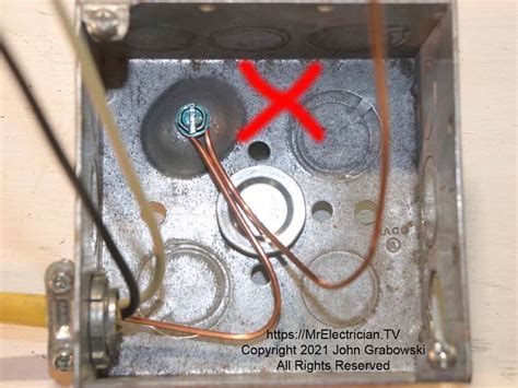 metal receptacle box ground screw|how to ground electrical box.